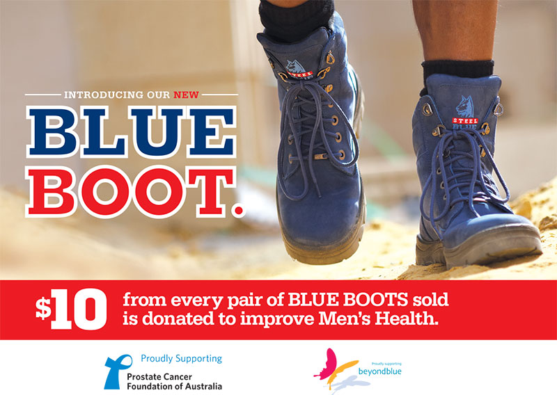 Steel Blue Putting the Right Foot Forward for Men's Health