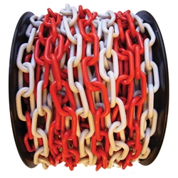 Red/White Plastic Chain 8mm (Sold per Metre)