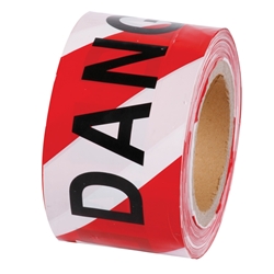 Red & White D/Sided 100m 'DANGER' Barrier Tape