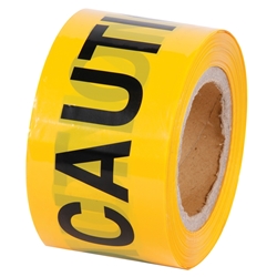 Yellow D/Sided 100m 'CAUTION' Barrier Tape