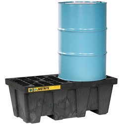 PBA Safety Spill Pallet 2 Drum In-line 250L 1134kg Black 28623