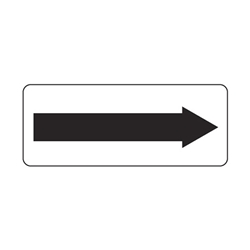 Arrow Metal Sign 450x200mm