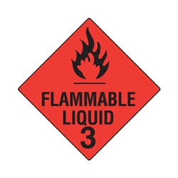 Hazchem Flammable Liquid 3 Poly Sign 270 x 270mm