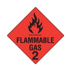 Hazchem Flammable Gas 2 Metal Sign 270 x 270mm