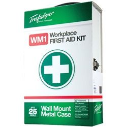 Trafalgar WM1 Workplace Wall Mount Metal Case First Aid Kit 101560