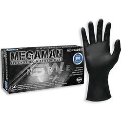 SW Safety Solutions Megaman® N26088 Absorbent-Lined Nitrile Gloves (Bx 50)