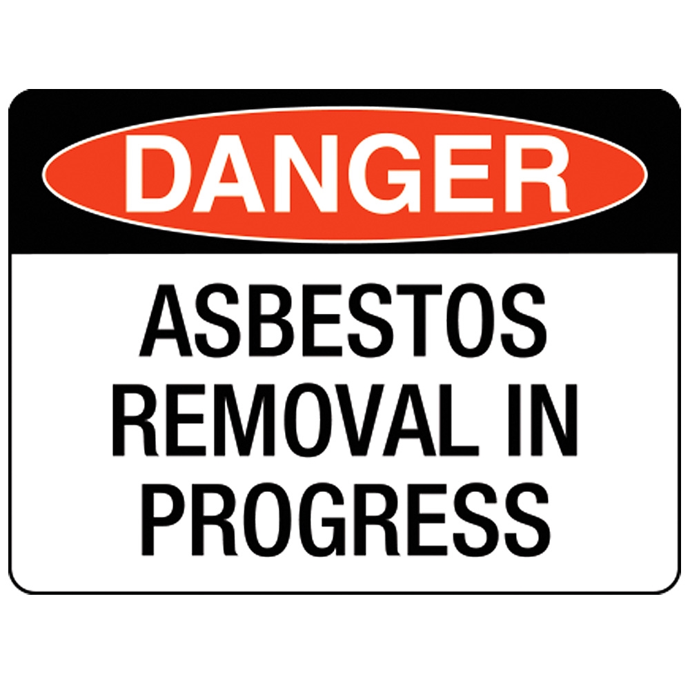 Danger Asbestos Removal In Progress Safety Sign 600x450mm Corflute 226LC 