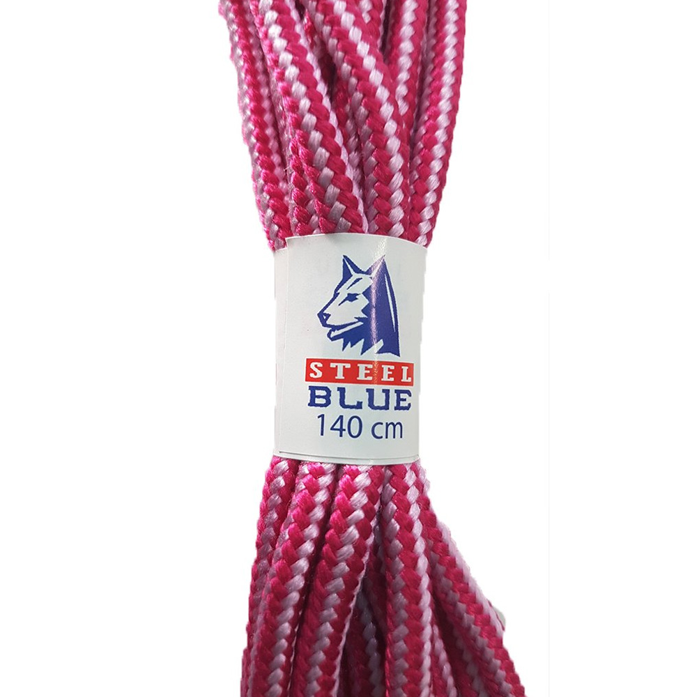 pink and blue shoelaces