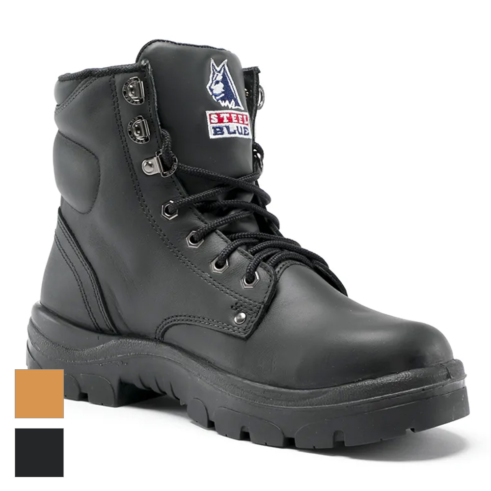 lace up work boots steel toe