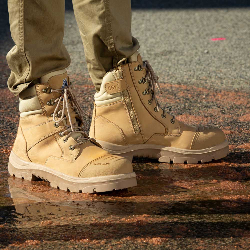 Zip Steel Toe Scuff Cap Safety Boots 312661