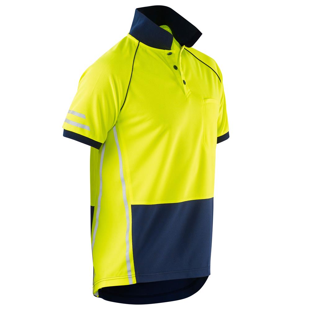 ELEVEN Workwear AEROCOOL Spliced Hi Vis Polo Shirt
