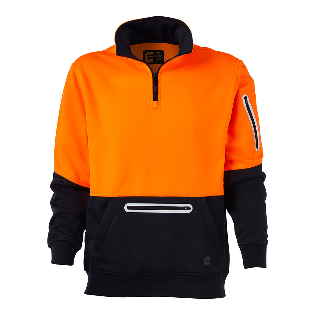 ELEVEN Workwear Hi-Vis Quarter Zip Water Repellent Pullover