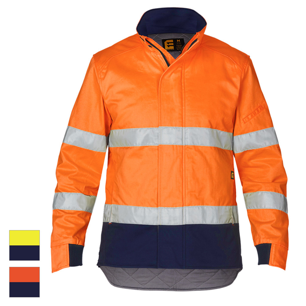 Eleven Workwear Hi Vis Drill 3M Hoop Taped Jacket