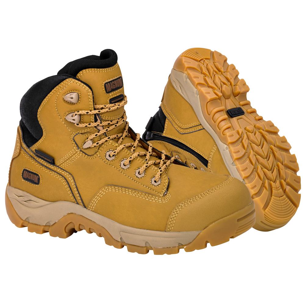 MAGNUM Precision Max Wheat Zip Sided Waterproof Safety Boots MPN150