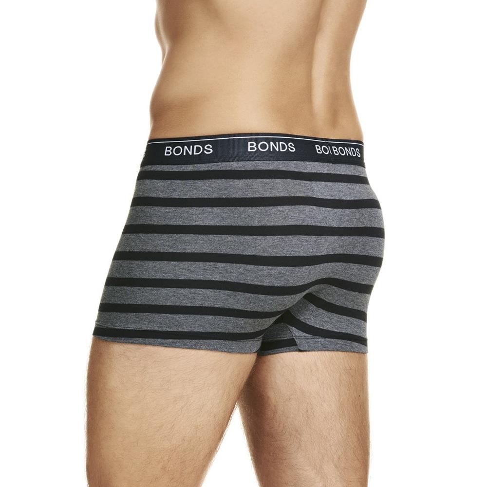 Mens Bonds Guyfront Striped Trunk 2 Pack Classic Seamfree Cotton Elastic MZUQI