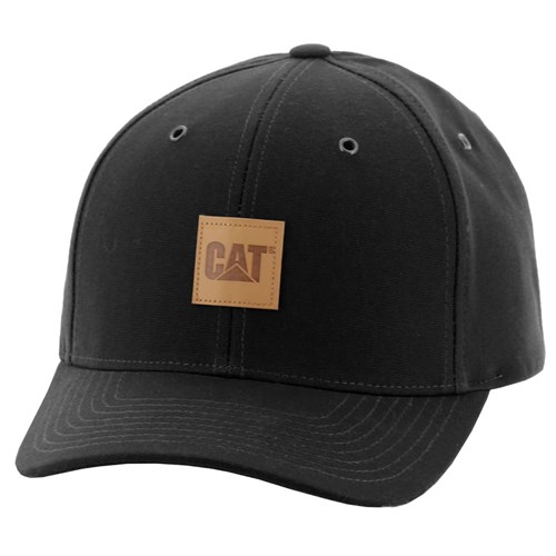 CAT® Workwear Leather Patch Cap - Black