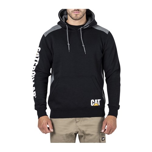 CAT® Workwear Logo Panel Hooded Sweatshirt - Black