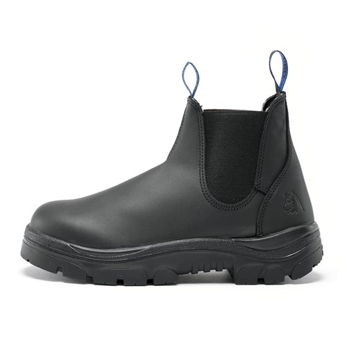 Black elastic sided pull-on Ankle Boots