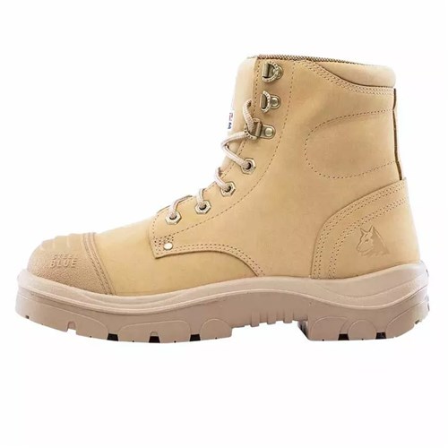 Steel Blue Argyle Zip Scuff Cap Boots - Sand