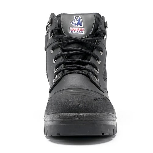 Steel blue parkes scuff zip sided safety boot