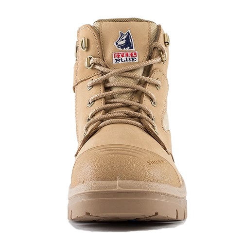 Steel blue parkes zip scuff cap