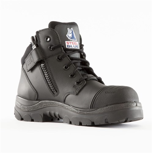 Steel Blue Parkes Zip Composite Scuff Cap Safety Boots - Black