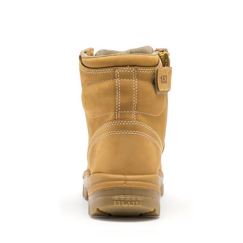 Steel blue argyle zip safety boots