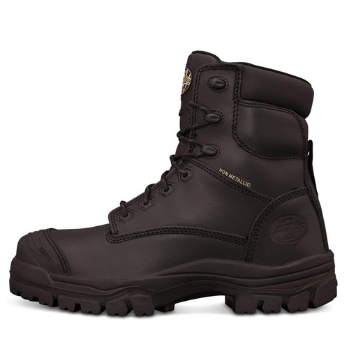 Oliver 150mm black zip sided safety boots