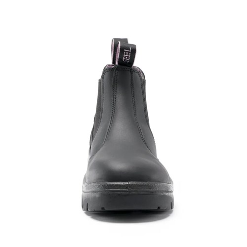 Steel blue elastic sided boots for women