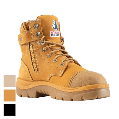 Steel Blue Women's Argyle Zip Steel Toe Scuff Cap Safety Boots