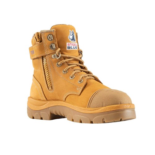 Steel Blue Women's Argyle Zip Steel Toe Scuff Cap Safety Boots - Wheat