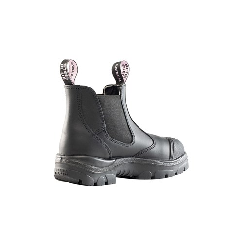 Black elastic-sided Pull On safety boot
