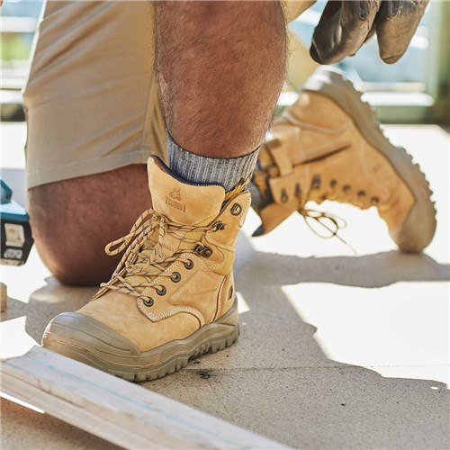 Mongrel Mens Zip Side High Ankle Boot With Scuff Cap