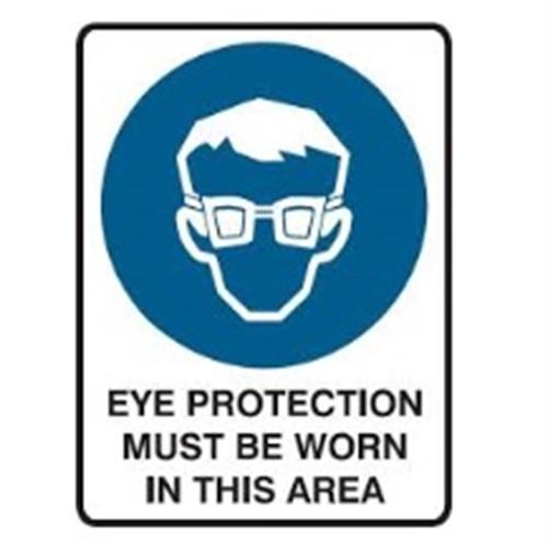 103MP 14M-LP Sign Eye Protection Must Be Worn Poly 300x225