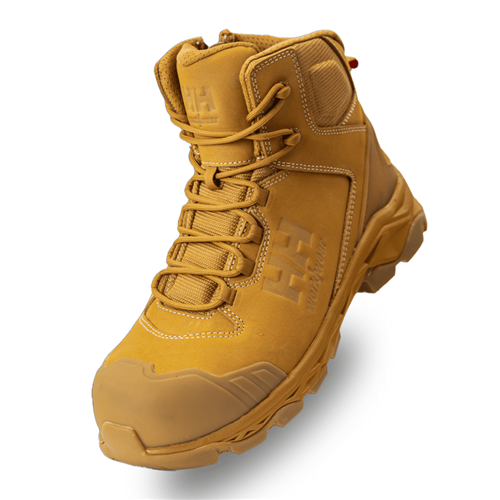 Wheat Mid Zip Side Safety Boot