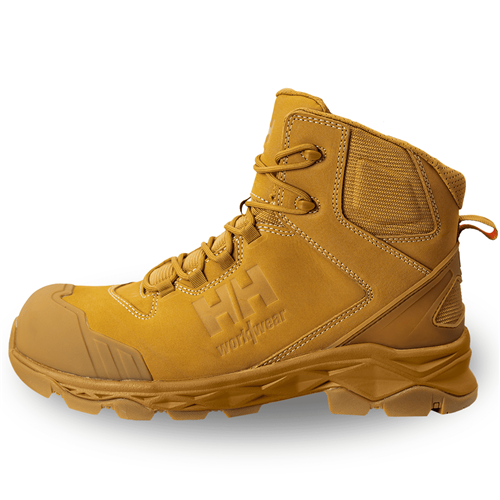 Wheat Mid Side Zip Work Boots