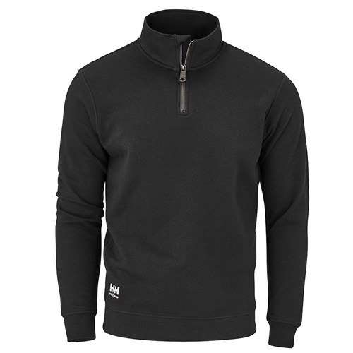Oxford Half Zip Sweatshirt - Black