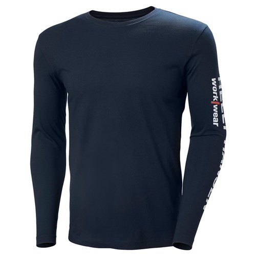 Navy Blue helly hansen long sleeve shirt