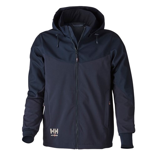 Navy Blue softshell jacket with hood