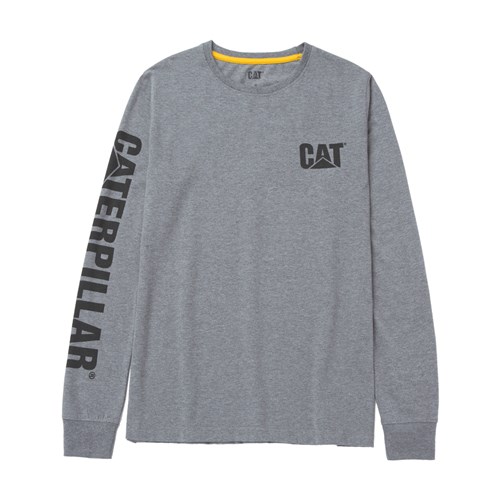 Womens Trademark Banner L/S Tee - Heather Grey