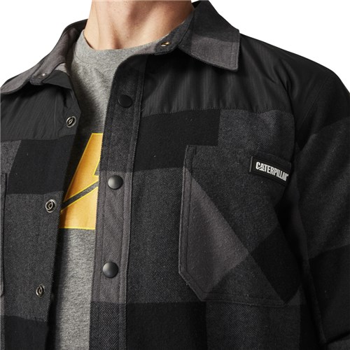 Cat block insulated shirt jacket
