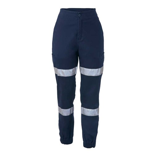 Cuffed work pants with tape