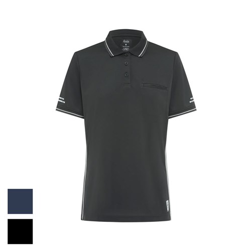 Amelia Aerocool Polo Womens Work Shirt - Black