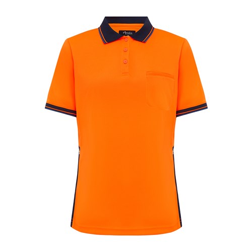 Orange hi vis work polo shirts