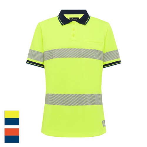 Amelia Womens W AEROCHILL Taped S/S Polo 