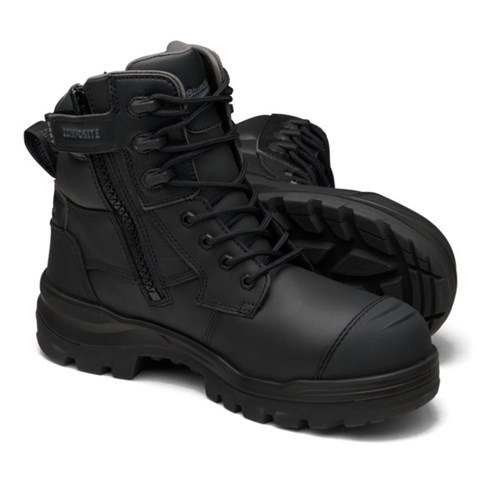 Men's black safety boots