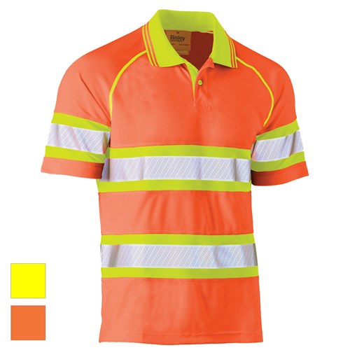 Bisley Tape Double Hi-Vis Mesh Polo Shirt