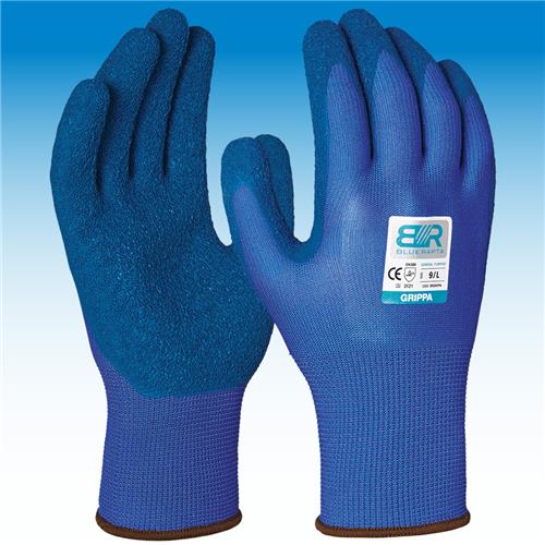 Blue Rapta 'GRIPPA' General Purpose Latex Palm Coated Gloves BRGRIPPA