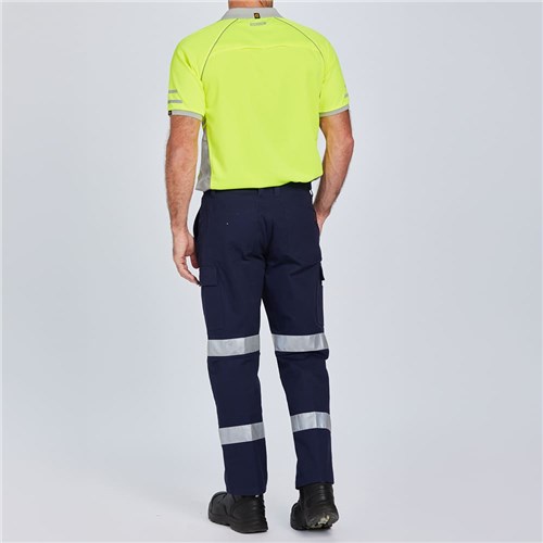 cargo work pants with reflective tape back