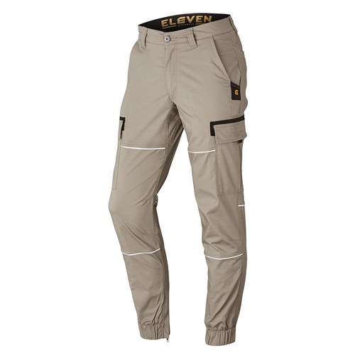 Khaki Maddox tapered stretch cargo pant